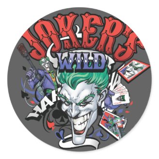 The Joker's Wild Round Sticker