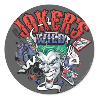 The Joker&#39;s Wild Round Sticker