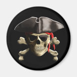 The Jolly Roger Pirate Skull Fridge Magnets