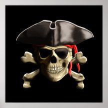 The Jolly Roger Pirate Skull Posters