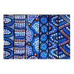 aboriginal, blue, poster, australia, mundara