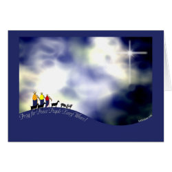 The Journey to Bethlehem Goat Christmas Greeting Card