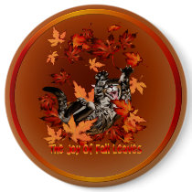 The Joy Of Fall Leaves Button