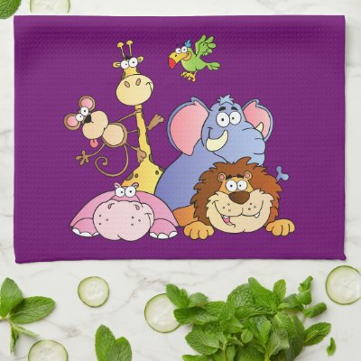 The Jungle Pals Hand Towels Mojo_kitchentowel The Jungle Pals Hand Towels Mojo_kitchentowel