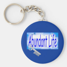 The Key to Abundant Life v2 (John 10:10) Key Chains