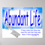 The Key to Abundant Life v2 (John 10:10) Poster