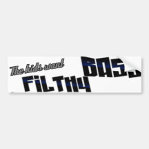 The kids want FILTHY BASS funny DJ Dubstep Bumper Sticker