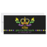 The King gets the BIG beads Full Color Rack Card
