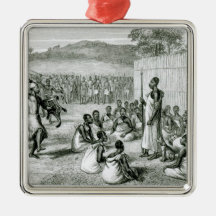 The King of Uganda Reviewing Colonel Christmas Tree Ornament