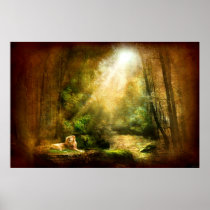 The King's Humility (Lion Art Poster)