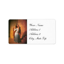 The Kiss Address Label by Francesco Hayez