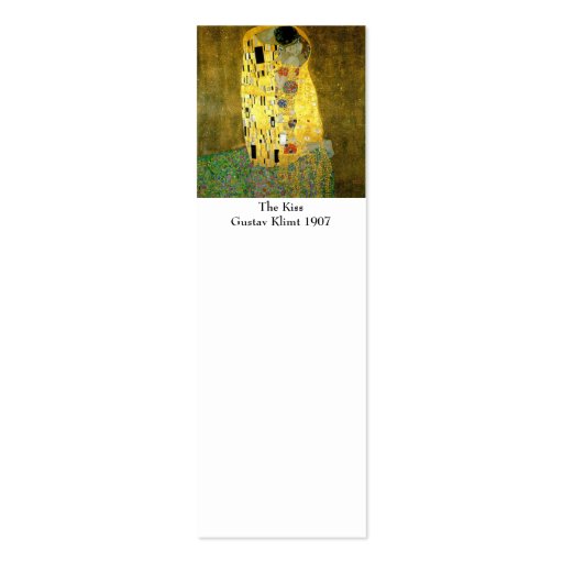 The Kiss by Gustav Klimt Bookmark Business Card Template (front side)