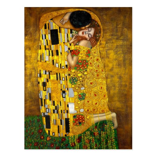 The Kiss by Gustav Klimt Postcard