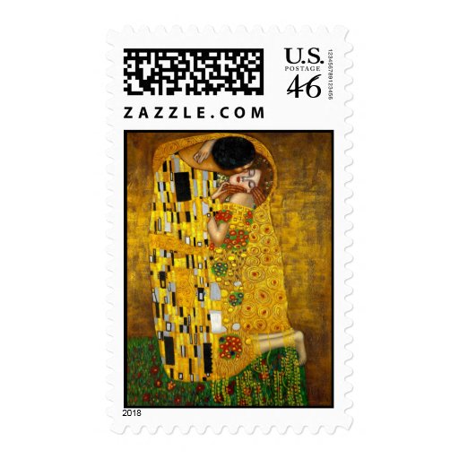 The Kiss by Gustav Klimt Stamps