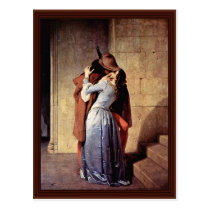 The Kiss By Hayez Francesco postcards