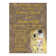 The Kiss by Klimt Wedding Invitation Art Nouveau