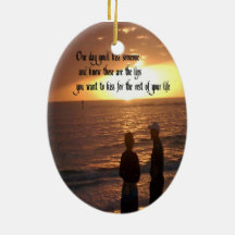The kiss christmas ornament
