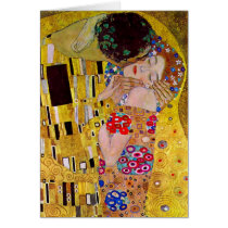 The Kiss (detail) by Gustav Klimt Greeting Cards