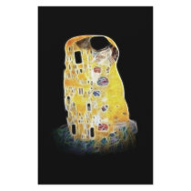 The Kiss Gustav Klimt Yellow Digital Painting Stationery
