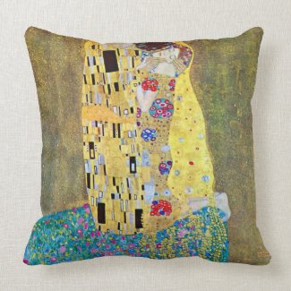 The Kiss (original Der Kuss) by Gustav Klimt Pillow