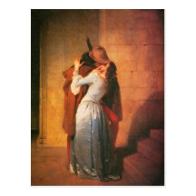 The Kiss Postcard by Francesco Hayez