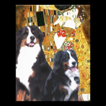 The Kiss - Two Bernese Mountain Dogs letterhead