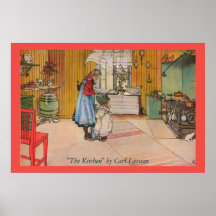 "The Kitchen" by Carl Larsson Art Print