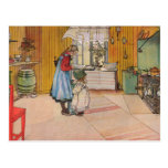 "The Kitchen" by Carl Larsson Art Print Post Cards