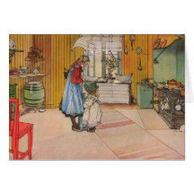 The Kitchen by Carl Larsson Customizable Card
