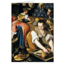 The Kitchen in detail by Vincenzo Campi Cards
