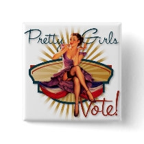The Kitsch Bitsch ; 1940's Pretty Girls Vote! buttons by kitschbitsch The Kitsch Bitsch ; 1940's Pretty Girls Vote! buttons