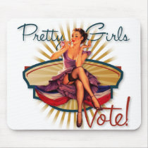 The Kitsch Bitsch : 1940's Pretty Girls Vote mousepads