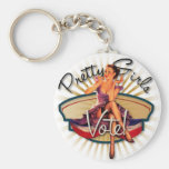 The Kitsch Bitsch :1940's Pretty Girls Vote Pin-Up Keychains