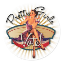 The Kitsch BItsch : 1940's Pretty Girls Vote! stickers by kitschbitsch The Kitsch BItsch : 1940's Pretty Girls Vote! stickers