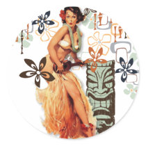 The Kitsch Bitsch : Aloha Oops! Round Sticker