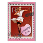 The Kitsch Bitsch : "Aming 4 U" Candy Heart Pin-Up Greeting Card