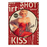 The Kitsch Bitsch : "Be Mine" Valentine Pin-Up cards