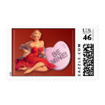 The Kitsch Bitsch : Candy Heart "Be Mine" Pin-Up postage