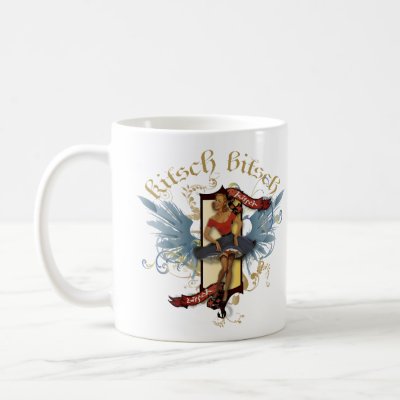The Kitsch Bitsch : Dancing Doll Tattoo Pin-Up Mug by kitschbitsch. A Dancing Doll Kitsch Bitsch Likes it Hot!.Coffee That Is!