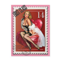 The Kitsch Bitsch : First Class Valentine Pin-Up postcards by kitschbitsch The Kitsch Bitsch : First Class Valentine Pin-Up postcards