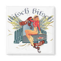 The Kitsch Bitsch : Fly Girl Tattoo Pin-Up Refrigerator Magnets
