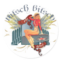 The Kitsch Bitsch : Fly Girl Tattoo Pin-Up stickers by kitschbitsch The Kitsch Bitsch : Fly Girl Tattoo Pin-Up stickers