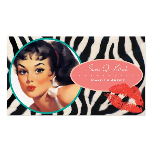 The Kitsch Bitsch : Glam-A-Zon Business Card (front side)
