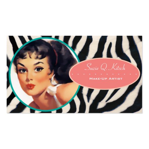 The Kitsch Bitsch : Glam-A-Zon Business Cards (front side)