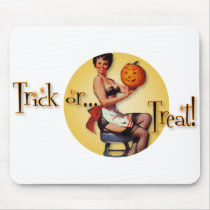 The Kitsch Bitsch :Halloween Trick or Treat Pin-Up Mouse Pads