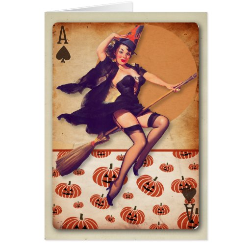The Kitsch Bitsch : Halloween Witsch Pin-Up Card