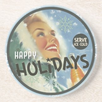 The Kitsch Bitsch : Happy Holidays coaster