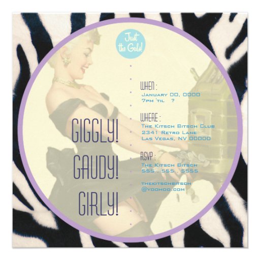 The Kitsch Bitsch : Just The Gals! Custom Invite