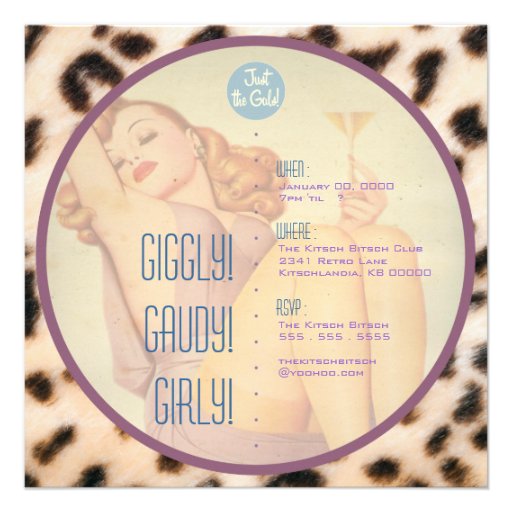 The Kitsch Bitsch : Just The Gals! Invitation