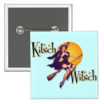 The Kitsch Bitsch : Kitsch Witsch on Broom Pinback Button
